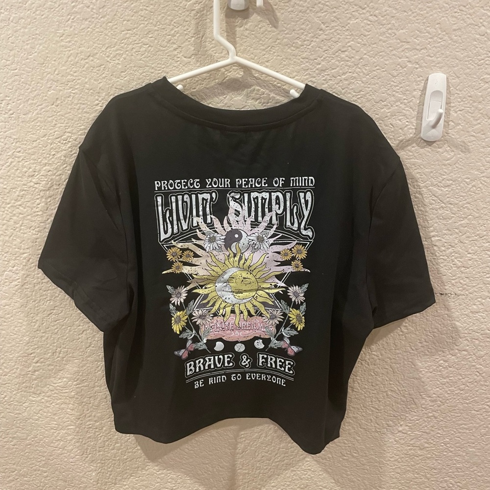 Two cropped tees